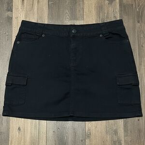 Blue Spice Black Mini Cargo Skirt